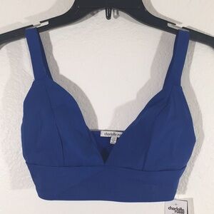 Charlotte Russe Blue Crop Top Stretchy Size XS New